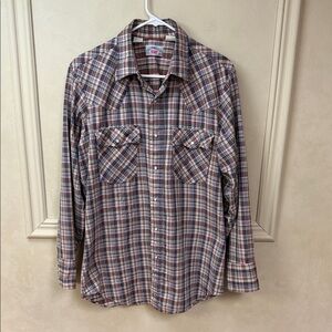 Levi's White Tab 60’s 70’s  Vintage Western Plaid Shirt size Large